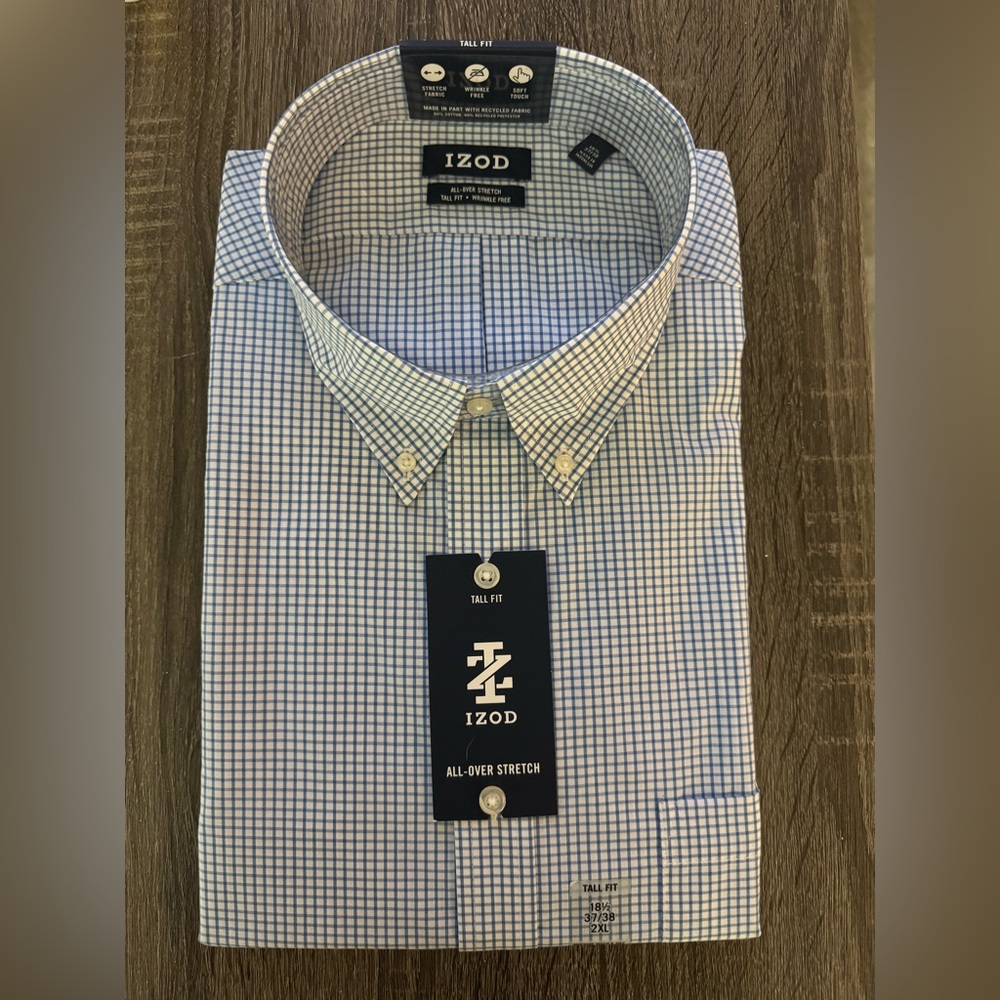 IZOD Men's Dress Shirt NWT 2XL 18 1/2 37/38